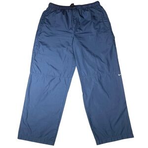 Vtg Y2K Nike Men’s Blue Wide Leg Windbreaker Track Sweatpants Sz XL